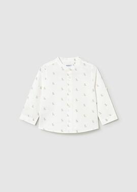 Camisa Mayoral m/l Lino Cuello Mao Nata 1116  Niño