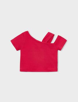 Camiseta Mayoral m/c Asimetrica Persimon 3017 Niña