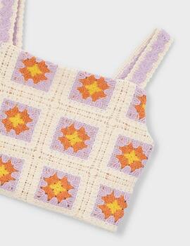 Top Mayoral Crochet Hueso 3029 Niña