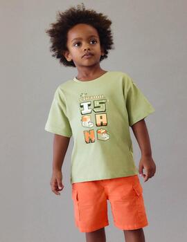 Bermuda Mayoral Bolsillos Cargo Naranja 3214 Niño