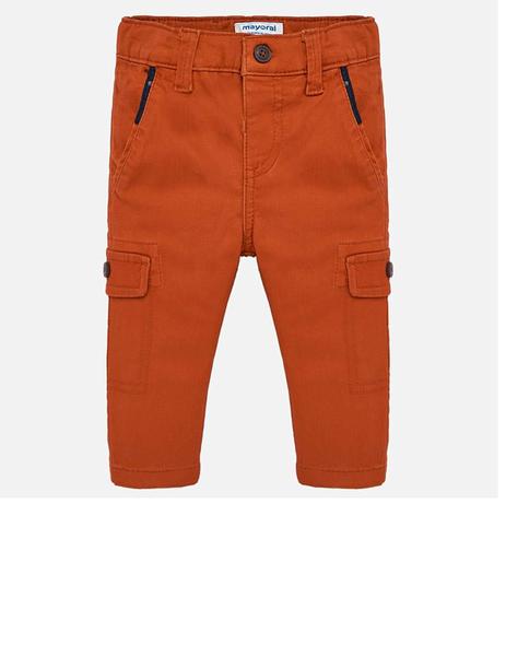 Pío Elástico grano Pantalon Mayoral Cargo Naranja Para Bebe Niño