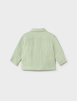 Camisa Mayoral m/l Bambula Matcha 1119 Niño