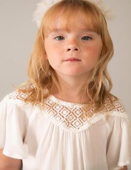 Bluson Mayoral Combinado Guipur Nata 3197 Niña