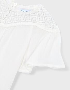 Bluson Mayoral Combinado Guipur Nata 3197 Niña