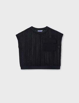 Twin Mayoral Set Bolsillo Negro 6160 Niña