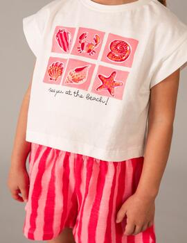 Conj. Mayoral Short Felpa Flame Amapola 3234 Niña