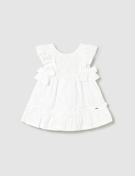 Vestido Mayoral Bordado Blanco 1915 Niña