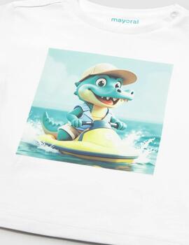Camiseta Mayoral m/c Moto Acuatica Blanco 1015 Niñ
