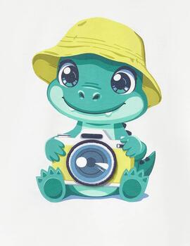 Camiseta m/c Play Camara Blanco 1016 Niño