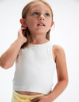 Camiseta Mayoral Tirantes Crudo 3021 Niña
