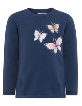 Sudadera Mariposas Azul Niña Name It