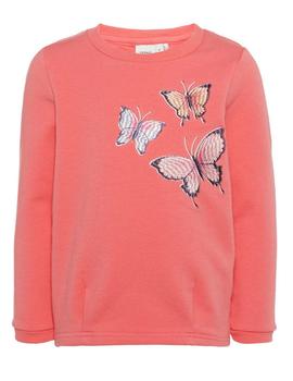 Sudadera Mariposas Coral Niña Name It