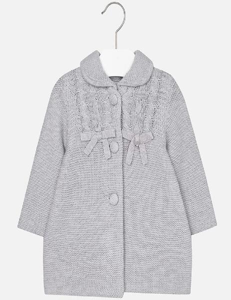 Abrigo En Tricot Gris Niña Mayoral