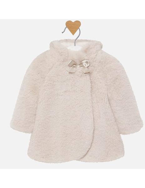 George Bernard T comerciante Abrigo Mayoral Pelo Beige Para Bebe Niña