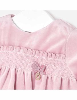 Vestido Terciopelo Para Bebé Niña Rosa Mayoral