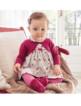 Vestido Estampado Cuadritos Beige Bebe Niña Mayora