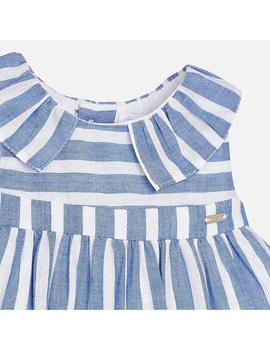 Vestido Mayoral Rayas Azul Para Niña