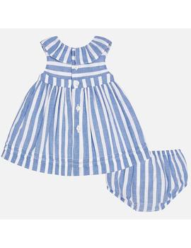 Vestido Mayoral Rayas Azul Para Niña