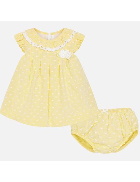 Vestido Plumeti Amarillo Para Niña