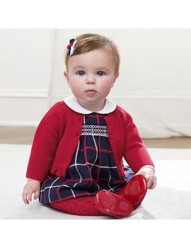 Vestido Mayoral Cuadros Marino Para Bebe Niña