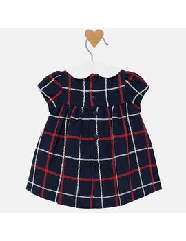 Vestido Mayoral Cuadros Marino Para Bebe Niña