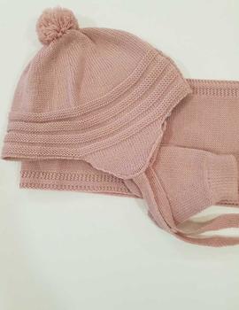 Conjunto Mac Ilusión Gorro Bufanda Guantes Rosa