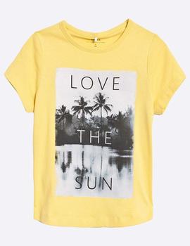 Camiseta Love Sun Amarilla Niña Name it