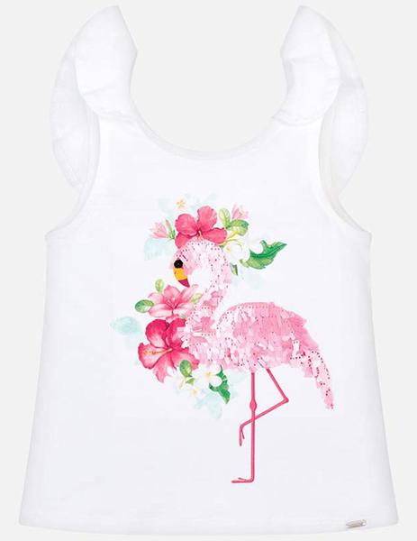 capri y limón Camiseta para niña diseño de flamencos Mayoral 3048 confeti 
