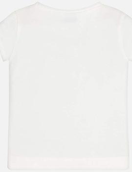 Camiseta Mayoral M/C Basica Blanca Para Niña
