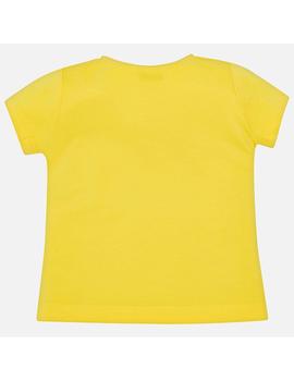 Camiseta Mayoral m/c Grafica Maletas Amarilla Niña