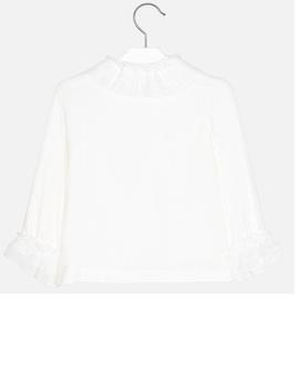 Blusa Mayoral Cuello Gasa Blanca Para Niña