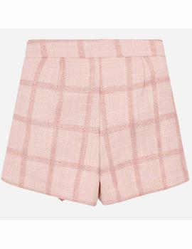 Short Mayoral Cuadros Fantasia Rosa Para Niña