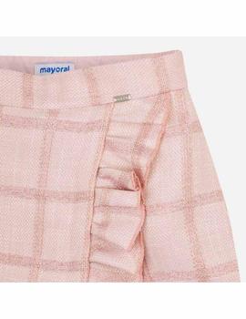 Short Mayoral Cuadros Fantasia Rosa Para Niña