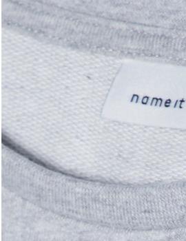 Sudadera Pompones Gris Niña Name it