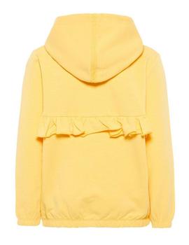 Chaqueta con Cremallera y Puntillas Amarillo Niña