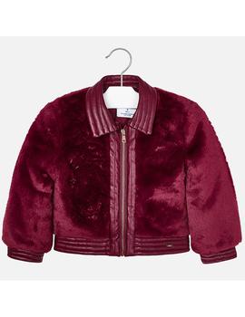 Chaqueton Mayoral Pelo Bomber Granate Para Niña