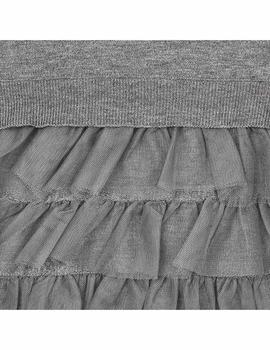 Vestido Tricot Plumas Gris Niña Mayoral