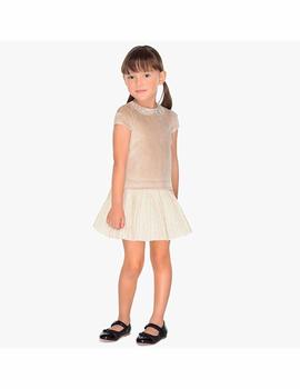 Vestido Combinado Terciopelo Niña Mayoral