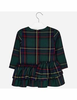 Vestido Mayoral  Cuadros Verde Para Niña