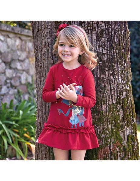 Vestido Mayoral Chicas Rojo Para Niña