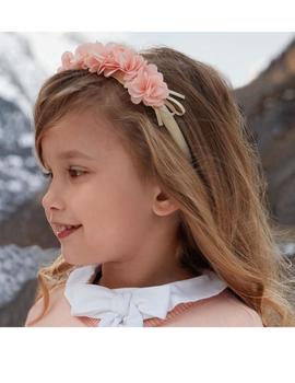 Diadema Mayoral  Flores Rosa  Para Niña