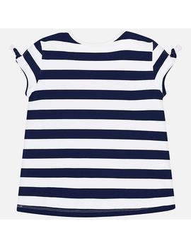 Camiseta Mayoral M/C Rayas Marino Para Niña