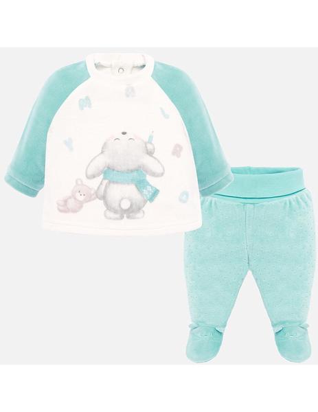 Conjunto Mayoral Polaina Tumbusado Azul Bebe Ni a