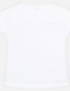 Camiseta Mayoral  m/c Letras Blanca Para Niña
