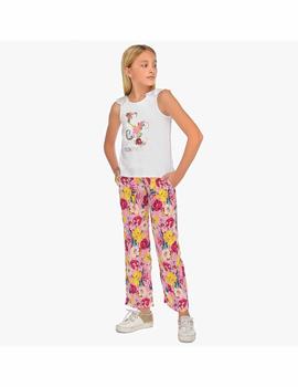 Pantalon Mayoral Fluido Flores Para Niña