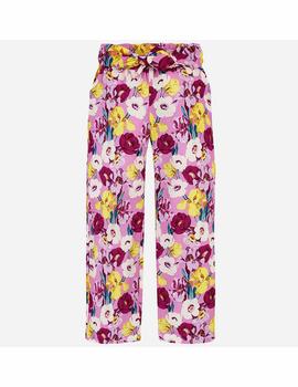 Pantalon Mayoral Fluido Flores Para Niña