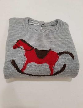 Jersey Caballito Gris Niño Nico Dingo