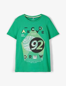 Camiseta Name it M/C 2 Verde Para Niño