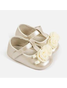 Merceditas Mayoral Flor Crudo Para Bebe Niña