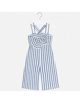 Mono Mayoral Lazo Azul Rayas Para Niña